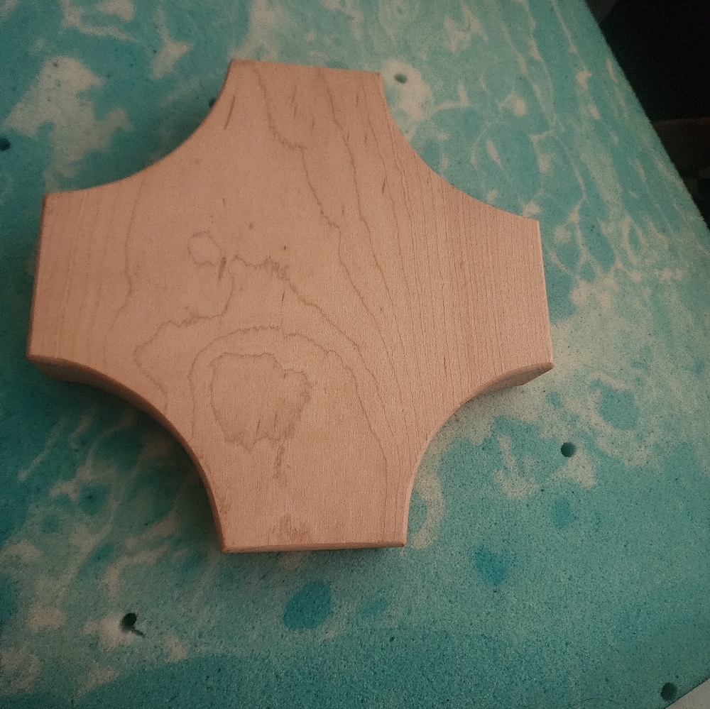 Wooden Cross-Shaped Decor Piece